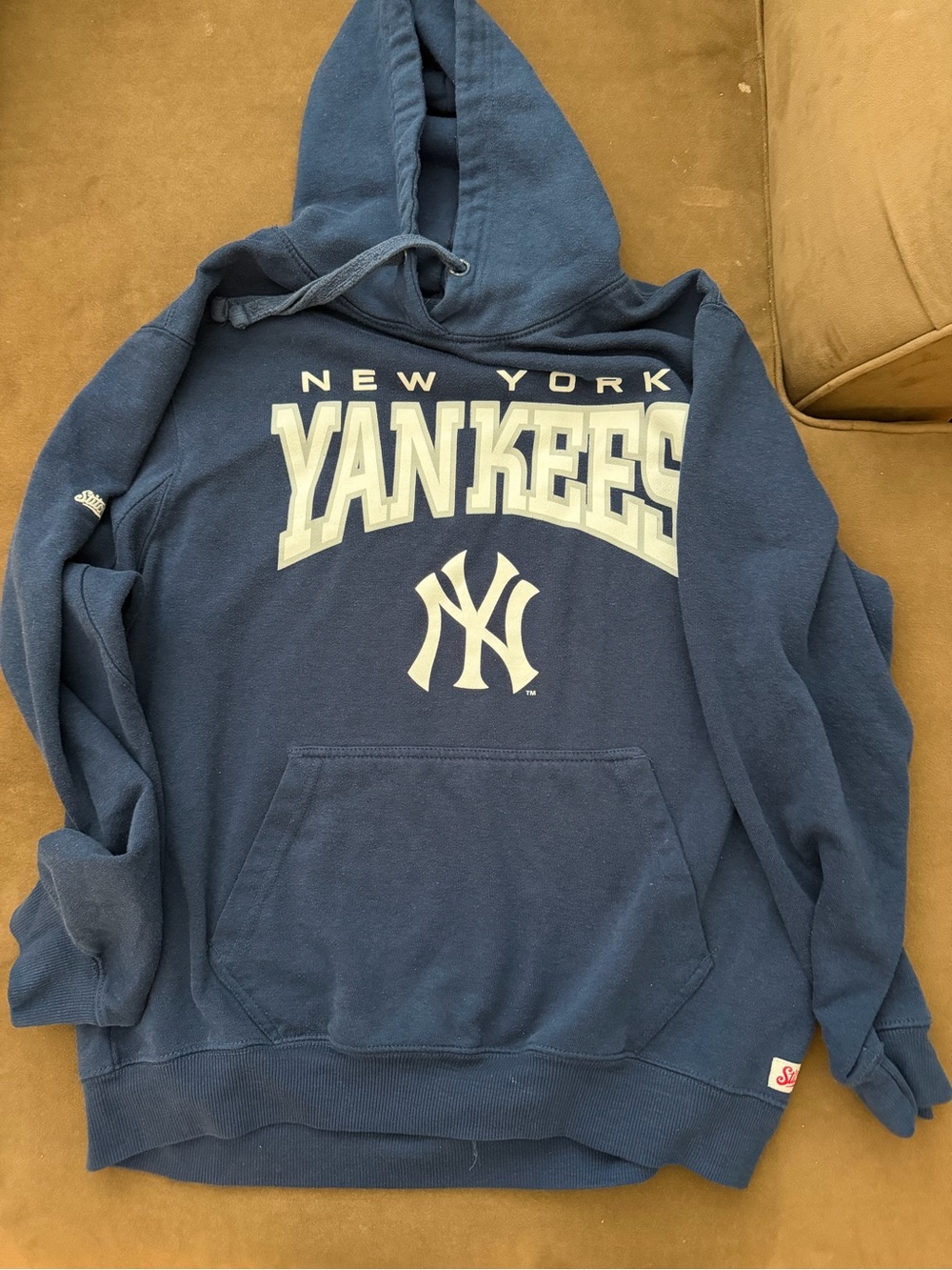 Stitches Navy Large New York Yankees Hooded Pullover